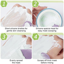Load image into Gallery viewer, 2 in 1 Silicone Face Cleanser Brush &amp; Mask Applicator Reusable Dual-Sided Facial Massager for Deep Pore Cleansing Exfoliating Tool Travel-Friendly
