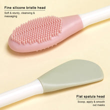 Load image into Gallery viewer, 2 in 1 Silicone Face Cleanser Brush &amp; Mask Applicator Reusable Dual-Sided Facial Massager for Deep Pore Cleansing Exfoliating Tool Travel-Friendly
