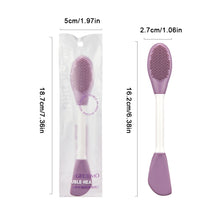 Load image into Gallery viewer, 2 in 1 Silicone Face Cleanser Brush &amp; Mask Applicator Reusable Dual-Sided Facial Massager for Deep Pore Cleansing Exfoliating Tool Travel-Friendly
