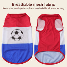 Load image into Gallery viewer, Pet Colthes Soccer Country Flag Dog Cat Vest Breathable Mesh for Small Medium Dogs and Cats Sports Fan Pet Apparel for Game Day
