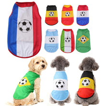 Load image into Gallery viewer, Pet Colthes Soccer Country Flag Dog Cat Vest Breathable Mesh for Small Medium Dogs and Cats Sports Fan Pet Apparel for Game Day

