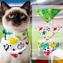 Load image into Gallery viewer, Football Print Dog Triangle Scarf Pet Bib for Small Medium Large Dogs Sports Pet Accessory for Puppy Cat Daily Wear &amp; Game Day
