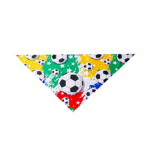 Load image into Gallery viewer, Football Print Dog Triangle Scarf Pet Bib for Small Medium Large Dogs Sports Pet Accessory for Puppy Cat Daily Wear &amp; Game Day

