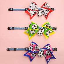 Load image into Gallery viewer, Football Print Cat Dog Collar Adjustable Nylon Breakaway Collar for Small Medium Dogs and Cats Sports Pet Accessory for Daily Wear &amp; Game Day
