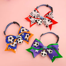 Load image into Gallery viewer, Football Print Cat Dog Collar Adjustable Nylon Breakaway Collar for Small Medium Dogs and Cats Sports Pet Accessory for Daily Wear &amp; Game Day
