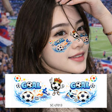 Load image into Gallery viewer, Football Tattoo Stickers Makeup Face Temporary Tattoos Sticker for Face Arms Body Easy To Use and Remove Paper Stickers
