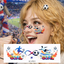 Load image into Gallery viewer, Football Tattoo Stickers Makeup Face Temporary Tattoos Sticker for Face Arms Body Easy To Use and Remove Paper Stickers
