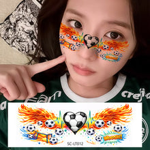 Load image into Gallery viewer, Football Tattoo Stickers Makeup Face Temporary Tattoos Sticker for Face Arms Body Easy To Use and Remove Paper Stickers
