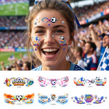 Load image into Gallery viewer, Football Tattoo Stickers Makeup Face Temporary Tattoos Sticker for Face Arms Body Easy To Use and Remove Paper Stickers

