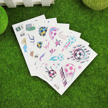 Load image into Gallery viewer, Glitter Temporary Tattoo Stickers Football Soccer Ball Bling-Bling Face Stickers for Soccer Fans Parties Football Sports Sticker
