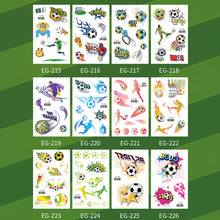 Load image into Gallery viewer, Glitter Temporary Tattoo Stickers Football Soccer Ball Bling-Bling Face Stickers for Soccer Fans Parties Football Sports Sticker
