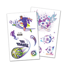 Load image into Gallery viewer, Glitter Temporary Tattoo Stickers Football Soccer Ball Bling-Bling Face Stickers for Soccer Fans Parties Football Sports Sticker
