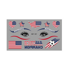 Load image into Gallery viewer, Football Game National Flag Facial Tattoo Stickers Soccer Sports Competition Party Temporary Tattoos for Men Women Face Stickers
