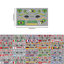 Load image into Gallery viewer, Football Game National Flag Facial Tattoo Stickers Soccer Sports Competition Party Temporary Tattoos for Men Women Face Stickers
