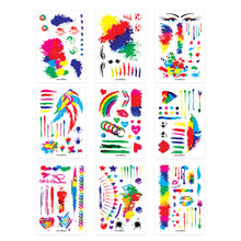 Load image into Gallery viewer, 9 Sheets/bag Temporary Painted Graffiti Facial Tattoos Sticker Football Soccer Temporary Tattoos Waterproof Tattoo Sticker
