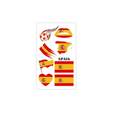 Load image into Gallery viewer, 10 Sheets Flag Disposable Temporary Tattoo Stickers Football Waterproof Lip &amp; Face Tattoo Stickers Suitable for Adults Children
