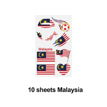 Load image into Gallery viewer, 10 Sheets Flag Disposable Temporary Tattoo Stickers Football Waterproof Lip &amp; Face Tattoo Stickers Suitable for Adults Children
