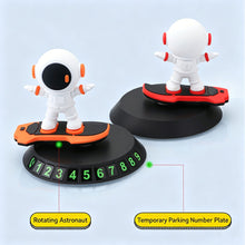Load image into Gallery viewer, Creative Car Ornament Astronaut Dashboard Parking Sign with Hidden Phone Number Cool Spaceman Figurine for Interior Decoration &amp; Gift
