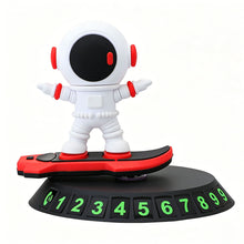 Load image into Gallery viewer, Creative Car Ornament Astronaut Dashboard Parking Sign with Hidden Phone Number Cool Spaceman Figurine for Interior Decoration &amp; Gift
