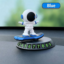Load image into Gallery viewer, Creative Car Ornament Astronaut Dashboard Parking Sign with Hidden Phone Number Cool Spaceman Figurine for Interior Decoration &amp; Gift
