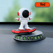 Load image into Gallery viewer, Creative Car Ornament Astronaut Dashboard Parking Sign with Hidden Phone Number Cool Spaceman Figurine for Interior Decoration &amp; Gift
