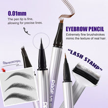 Load image into Gallery viewer, 3 in 1 Lower Eyelash Stamp Set Waterproof Eyebrow Seal Tool Eyeliner Pen Easy To Use Quick Dry 0.01mm Tip Lower Lash Stamp Pen
