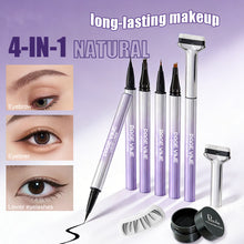 Load image into Gallery viewer, 3 in 1 Lower Eyelash Stamp Set Waterproof Eyebrow Seal Tool Eyeliner Pen Easy To Use Quick Dry 0.01mm Tip Lower Lash Stamp Pen
