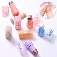 Load image into Gallery viewer, Jelly Highlighter Stick Shimmer Glow Multi-use Highlight Stick Jelly Texture Eyeshadow Stick Face Body Glitter Makeup
