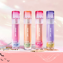 Load image into Gallery viewer, Crystal Lip Oil Hydrating Lip Oil Long-lasting Moisturizing Shimmering Mirror Liquid Water Lip Glaze with Cute Charm Keychain
