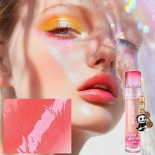Load image into Gallery viewer, Crystal Lip Oil Hydrating Lip Oil Long-lasting Moisturizing Shimmering Mirror Liquid Water Lip Glaze with Cute Charm Keychain

