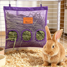 Load image into Gallery viewer, New Hanging Pouch Transparent Hay Feeder Bag Suitable for Rabbit or Guinea Pig Small Pet Daily Feeding Supplies
