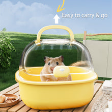 Load image into Gallery viewer, Acrylic Transparent Large Space Hamster Cage Portable Outdoor Travel Habitat Box For Small Rodent Pets
