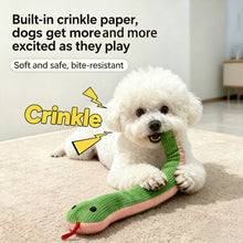 Load image into Gallery viewer, Vivid Snake Shaped Dog Chew Toy Soundable Interactive Molar Plush Toy Relieve Boredom Pet Entertainment Supplies
