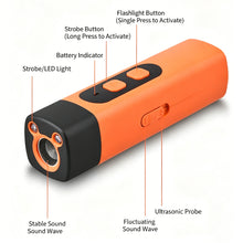 Load image into Gallery viewer, Dual-core Ultrasonic Rechargeable Anti Barking Device Pet Training Control Device With LED Light Stop Barking
