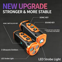 Load image into Gallery viewer, New USB Rechargeable Dual-head Ultrasonic High Power Pet Training Control Device With Lighting Flashlight
