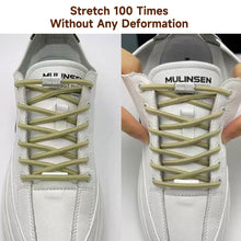 Load image into Gallery viewer, 1Pair Round Elastic Buckle Shoelaces Metal Buckle Quick Wear Lazy Shoelaces For Sneakers Canvas Shoes
