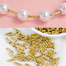 Load image into Gallery viewer, 50Pcs Copper S-pattern Straight Tube Spacer Beads DIY Jewelry Making Bracelets Accessory For Bracelet Necklace
