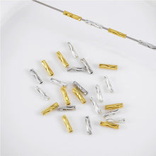 Load image into Gallery viewer, 50Pcs Copper S-pattern Straight Tube Spacer Beads DIY Jewelry Making Bracelets Accessory For Bracelet Necklace
