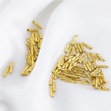 Load image into Gallery viewer, 50Pcs Copper S-pattern Straight Tube Spacer Beads DIY Jewelry Making Bracelets Accessory For Bracelet Necklace

