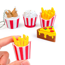 Load image into Gallery viewer, 3D Printed Stress Relief Toy Creative Fast Food Click Toy Fried Chicken Fries Popcorn Portable Keychain Pendant
