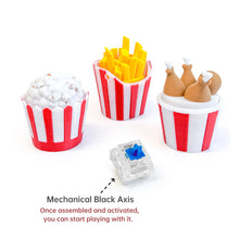 Load image into Gallery viewer, 3D Printed Stress Relief Toy Creative Fast Food Click Toy Fried Chicken Fries Popcorn Portable Keychain Pendant
