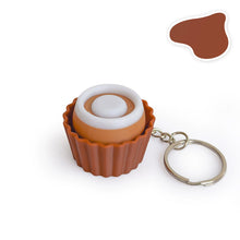 Load image into Gallery viewer, 3D Printed Cute Dessert Clicker Stress Relief Toy Heart Mousse Chocolate Button Keychain Pendant Relief Toy
