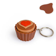 Load image into Gallery viewer, 3D Printed Cute Dessert Clicker Stress Relief Toy Heart Mousse Chocolate Button Keychain Pendant Relief Toy
