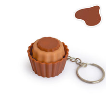 Load image into Gallery viewer, 3D Printed Cute Dessert Clicker Stress Relief Toy Heart Mousse Chocolate Button Keychain Pendant Relief Toy
