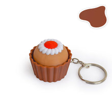 Load image into Gallery viewer, 3D Printed Cute Dessert Clicker Stress Relief Toy Heart Mousse Chocolate Button Keychain Pendant Relief Toy
