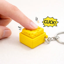 Load image into Gallery viewer, 3D Printed Cute Cheese Shaped Keychain Stress Relief Toy Elastic Press Button Office Decompression Ornament

