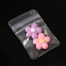 Load image into Gallery viewer, PVC Offset Hole Transparent Storage Bag Anti Oxidation Jewelry Sealed Bag Keychain Packaging Hole Design Pouch
