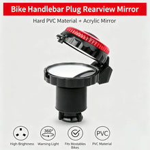 Load image into Gallery viewer, Adjustable Cycling Handlebar Convex Mirror HD Rotate Bike Handlebar Plug For MTB Road Bike Accessories Rear View Mirror
