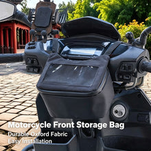 Load image into Gallery viewer, Motorcycle Front Bag With Touch Screen Waterproof Cycling Navigation Handlebar Storage Waist Bag Handlebar Portable Bag
