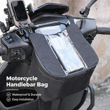 Load image into Gallery viewer, Motorcycle Front Bag With Touch Screen Waterproof Cycling Navigation Handlebar Storage Waist Bag Handlebar Portable Bag
